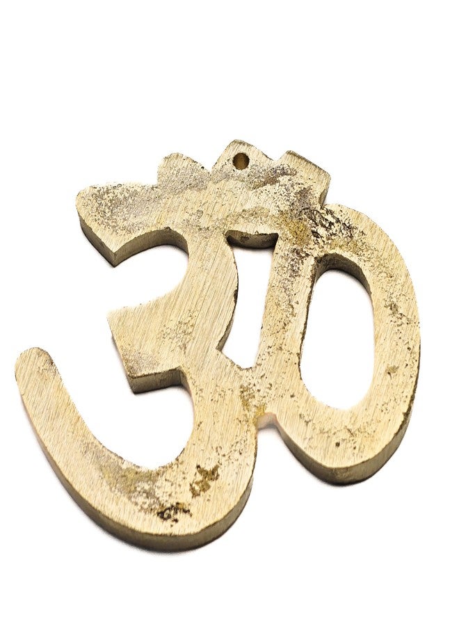 Plus Value رمز أوم النحاسي المعلق على الحائط من بلس فاليو، علاجات فاستو للمنزل والمكتب وديكور المدخل الرئيسي - رموز دينية مباركة لجلب الحظ السعيد، تماثيل بوجا، إيجابية (3 بوصات) - Image 4